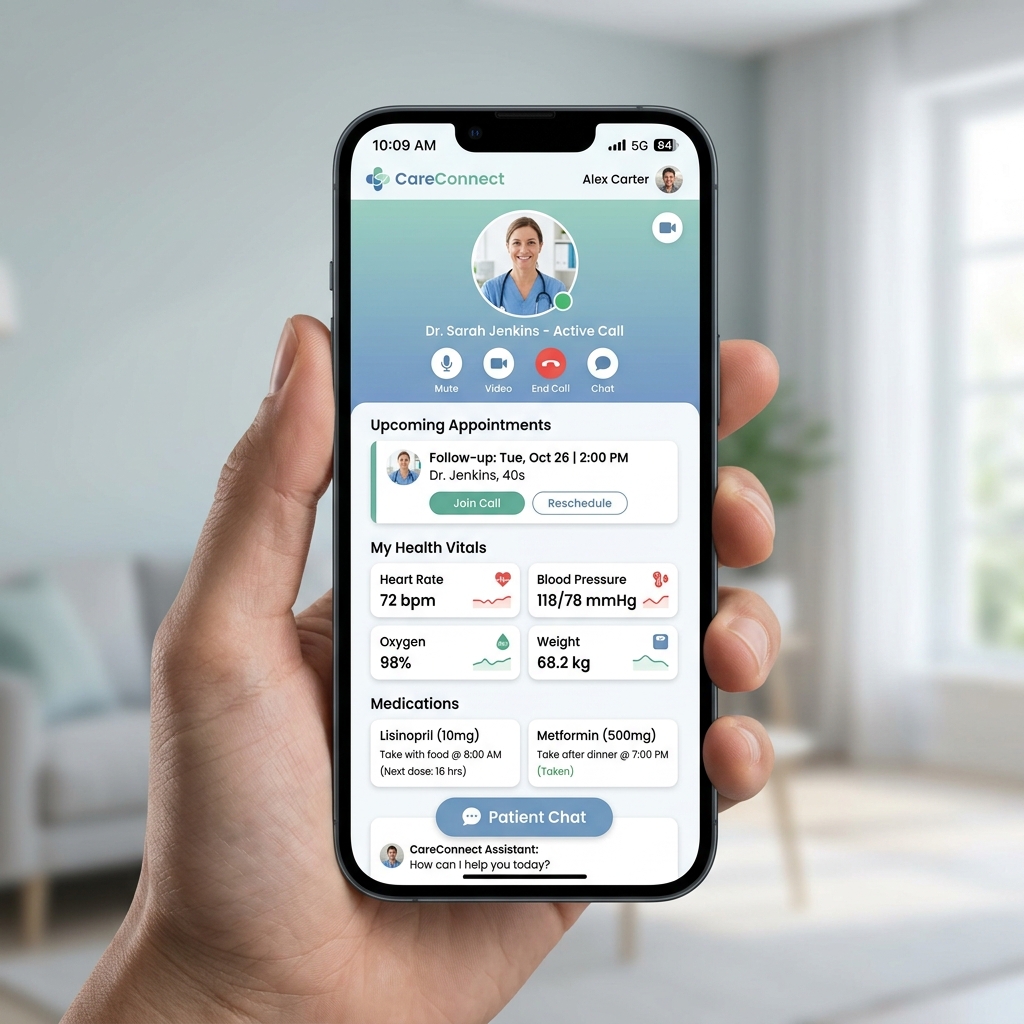 TeleHealth Mobile UI
